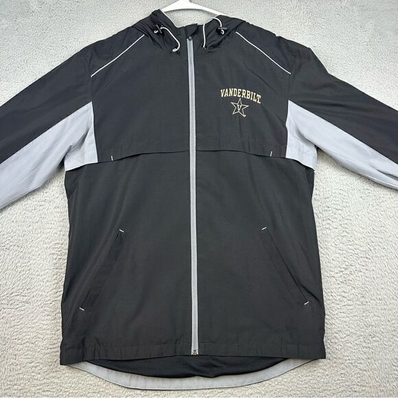 Vanderbilt Under Armour Storm Jacket Mens Medium Black Gray Allseason Gear Loose - Picture 2 of 16